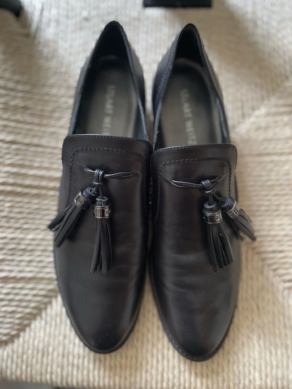 Stuart Weitzman black loafers 10N